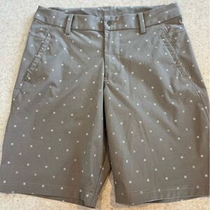 lululemon athletica Gray Patterned Men's Flat Front Shorts
